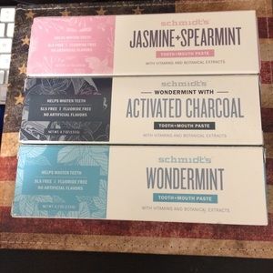3 Schmidt’s toothpaste unopened